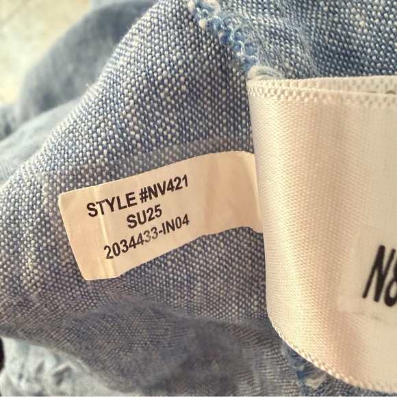 Madewell Sunfaded Blue Splitneck Mini Dress Size 2 - 36113 - Picture 10 of 11